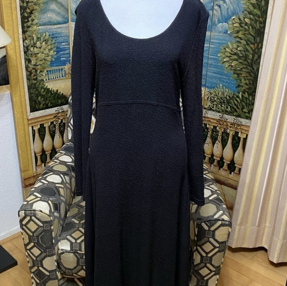 Vintage 🌜 made in USA black maxi dress - Picture 1 of 9